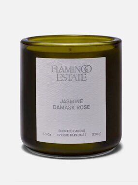 FLAMINGO ESTATE Jasmine Damask Rose Candle 8oz. w/box NEW - 25% OFF!